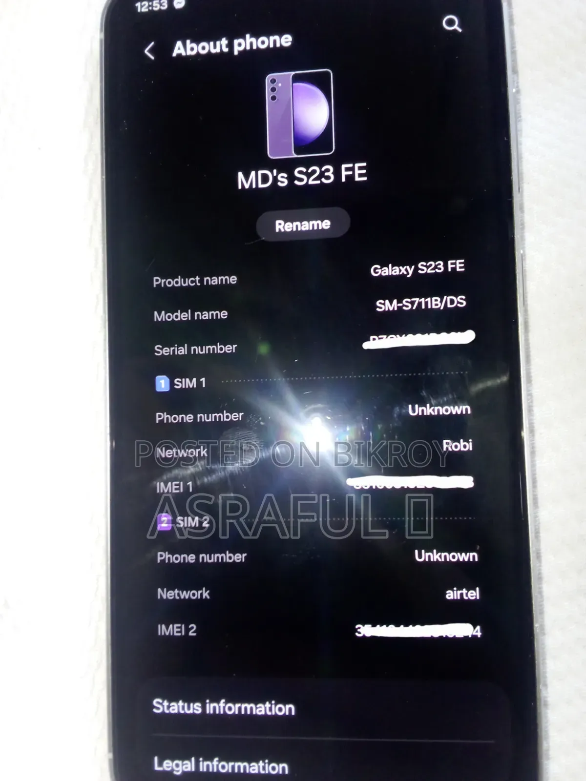 Samsung Galaxy S23 FE 128 GB Purple