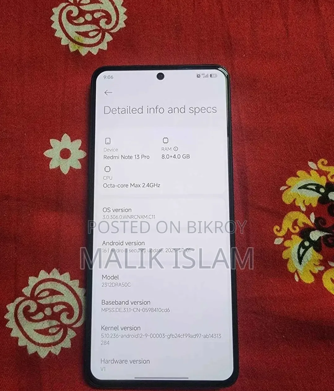 Xiaomi Redmi Note 13 Pro 5G 256 GB Black