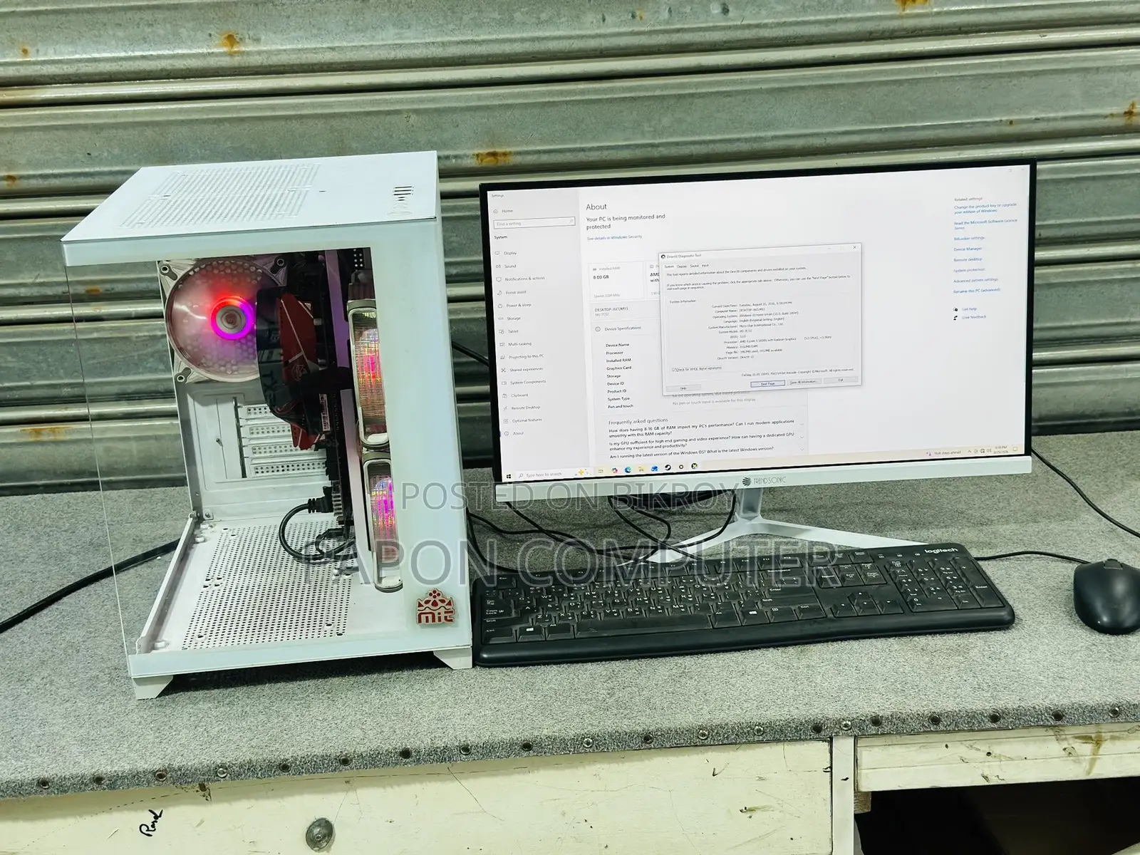 Desktop Computer 8GB AMD Ryzen 5 SSD 256GB