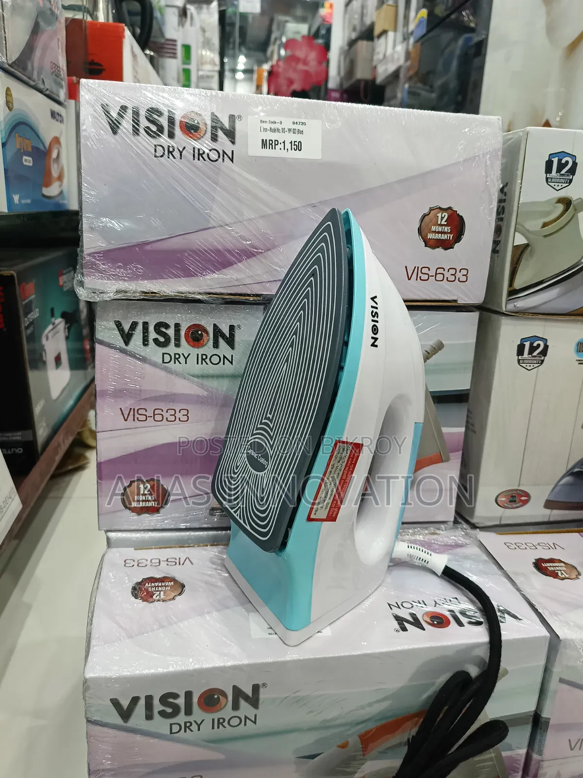 VISION Electronic Iron VIS-YPF-633 Multi-Color