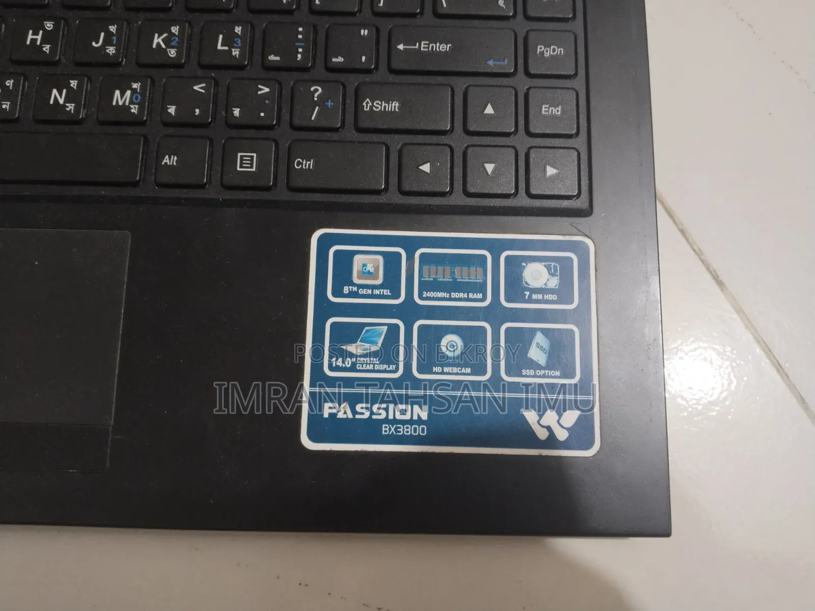 Laptop 4GB Intel Core i3 SSD 256GB