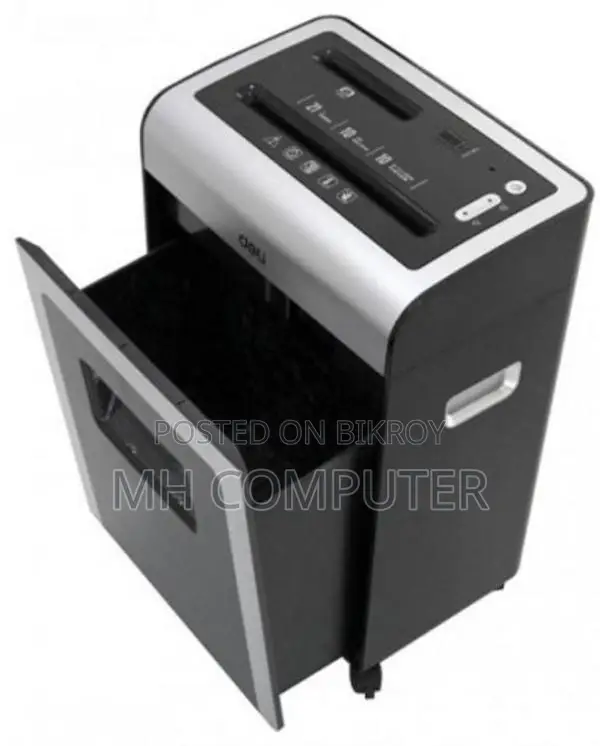 Deli 9915 10-Sheet Capacity 2m/min Cross Cut Paper Shredder