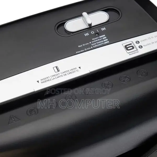 JR0128 6-Sheet Cross-Cut Paper Shredder Machine