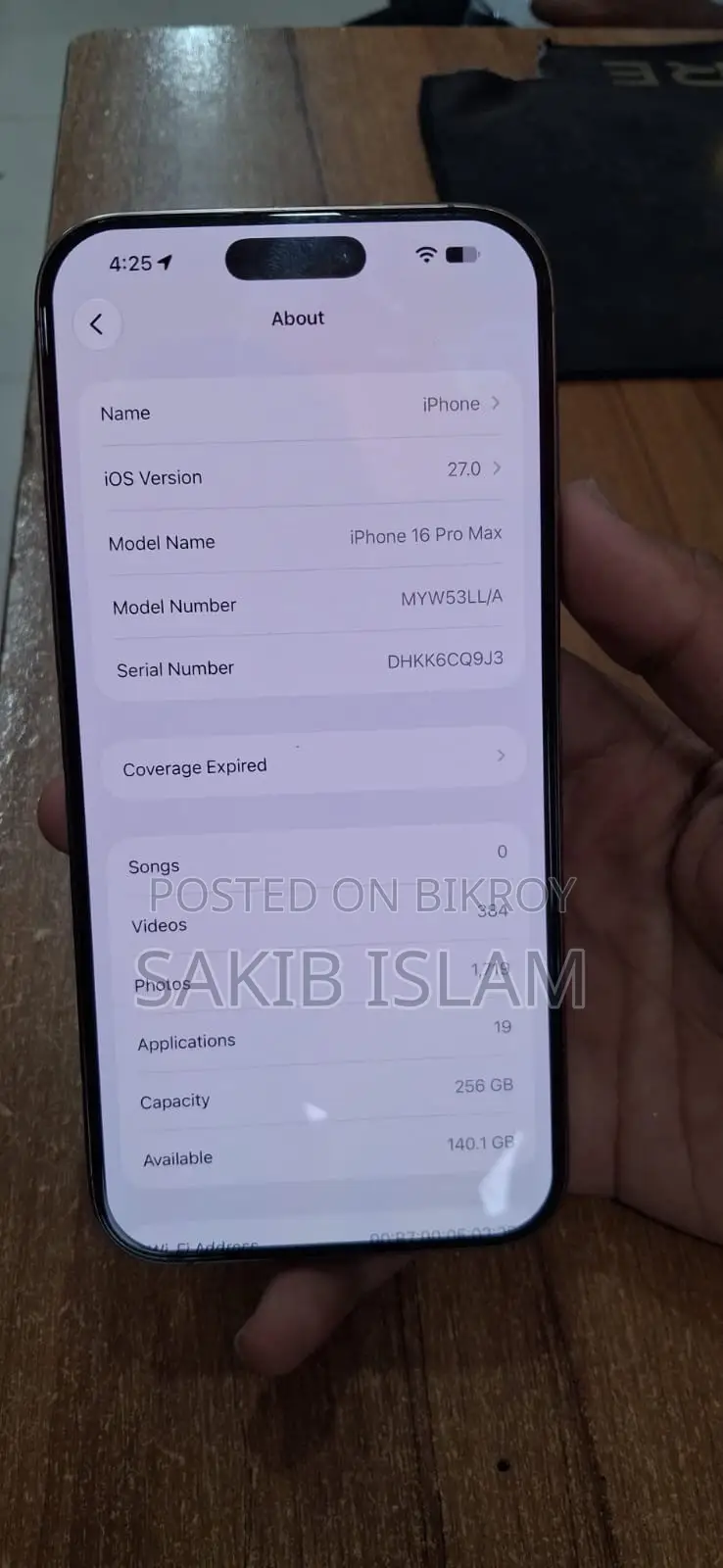 Apple iPhone 16 Pro Max 256 GB Rose Gold