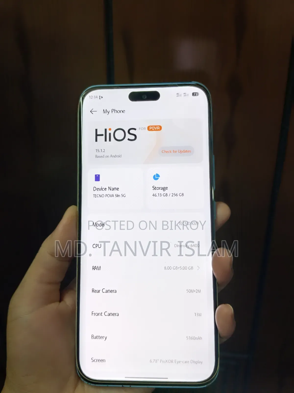 Tecno Pova Slim 5G 256 GB Blue