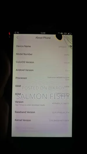 Oppo A37 16 GB Gold