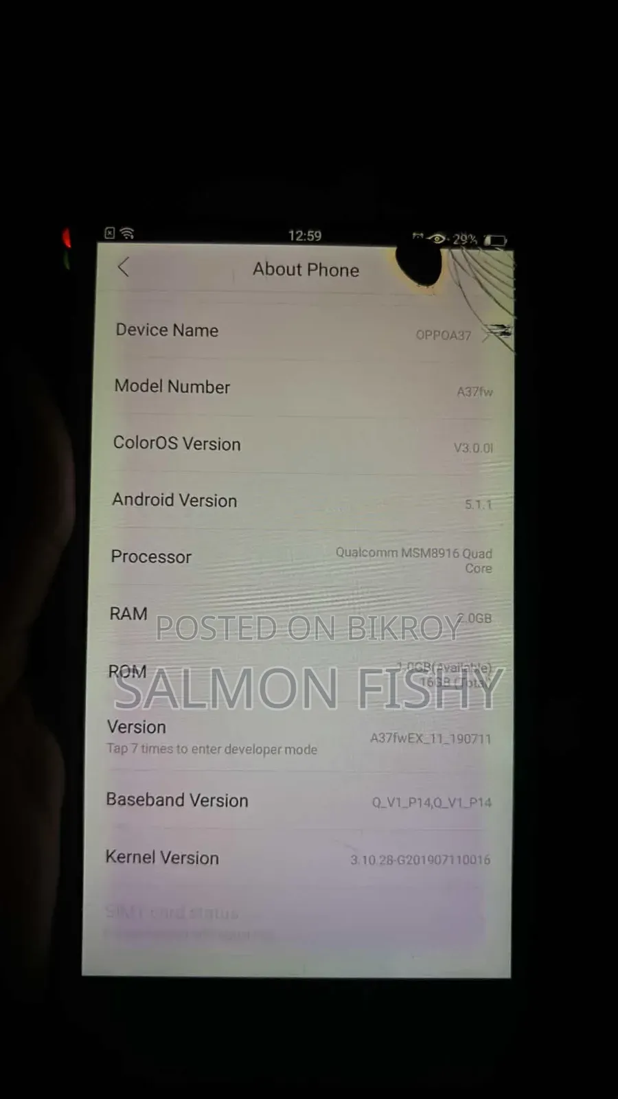 Oppo A37 16 GB Gold