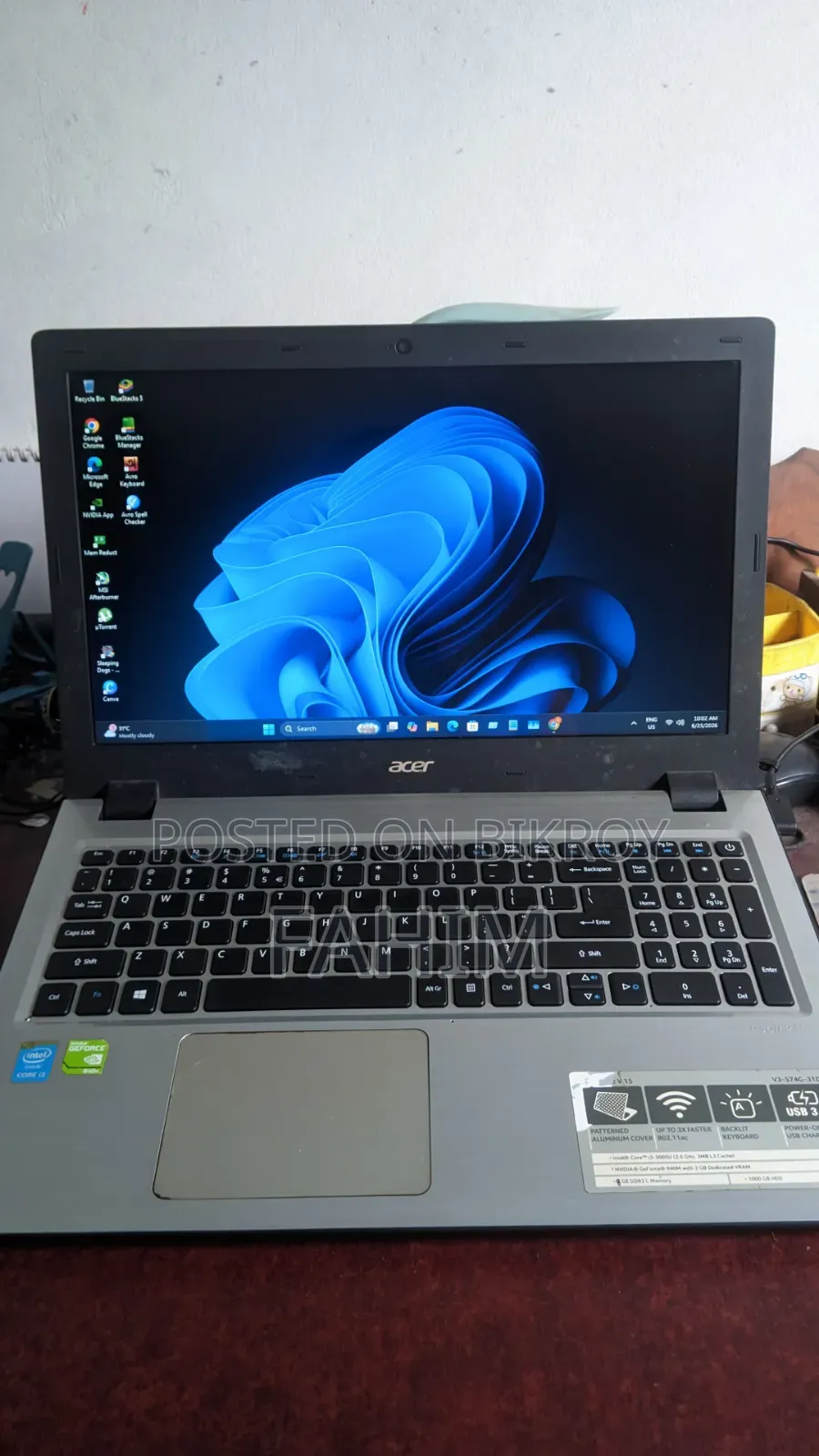 Laptop Acer Aspire 5740G 8GB Intel Core i3 HDD+SSD 500GB