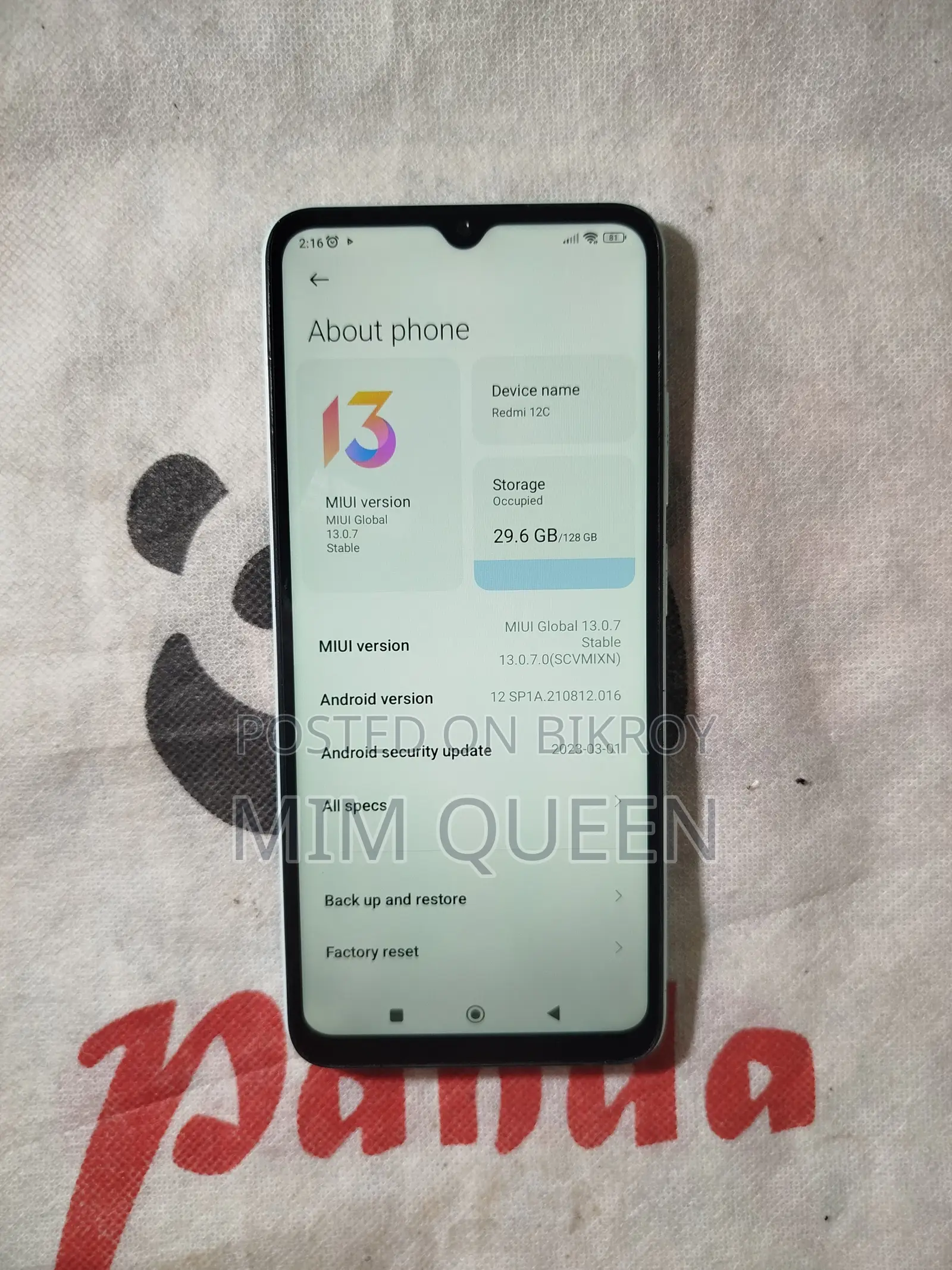 Xiaomi Redmi 12C 128 GB