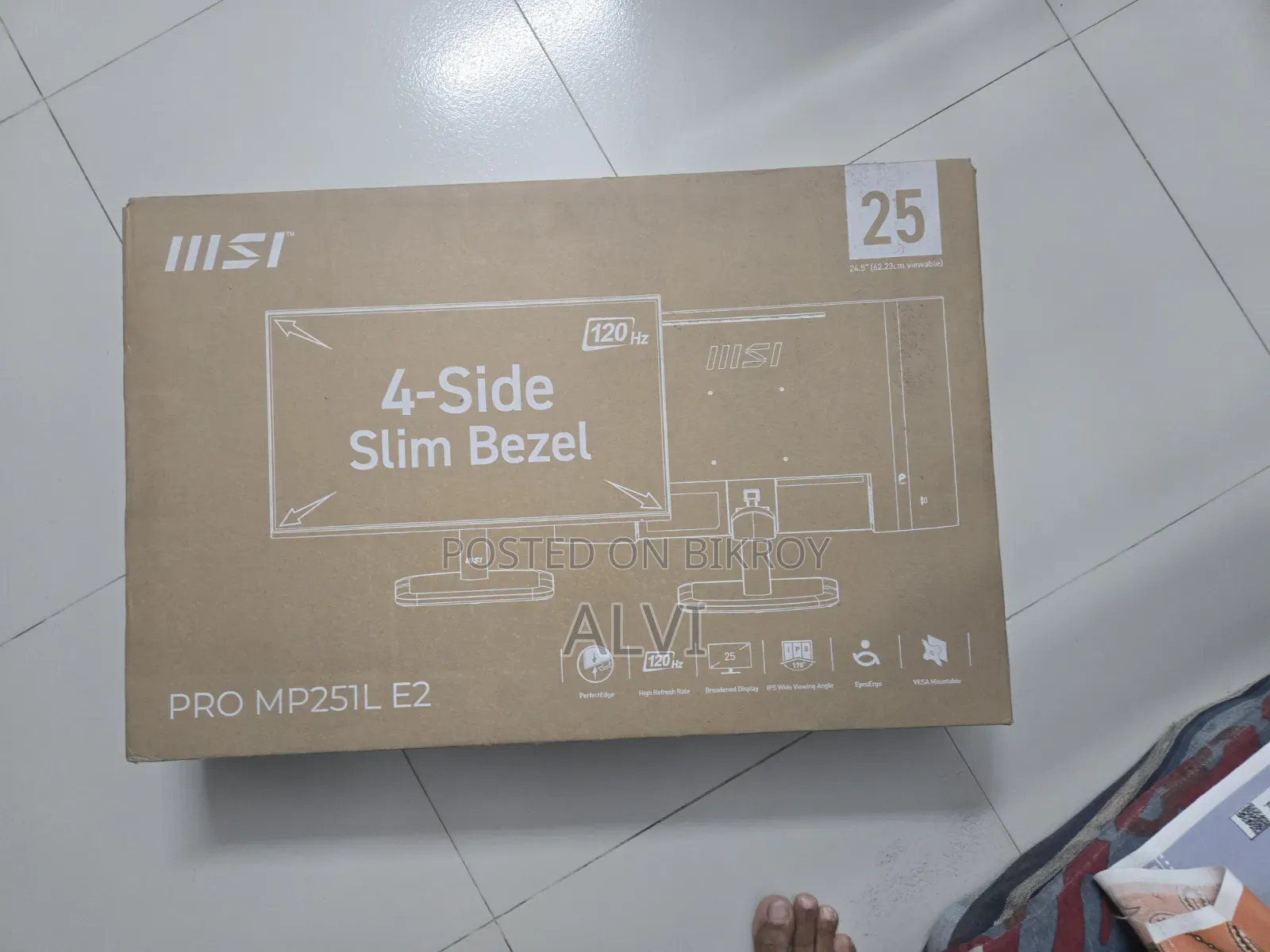 Msi Pro Mp251l E2 24.5 Inch 120hz