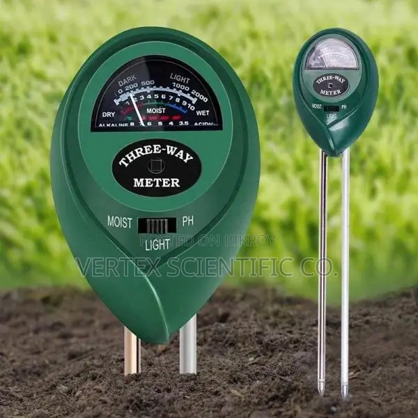 Three-Way 3-in-1 pH Tester / Moisture / Light Meter