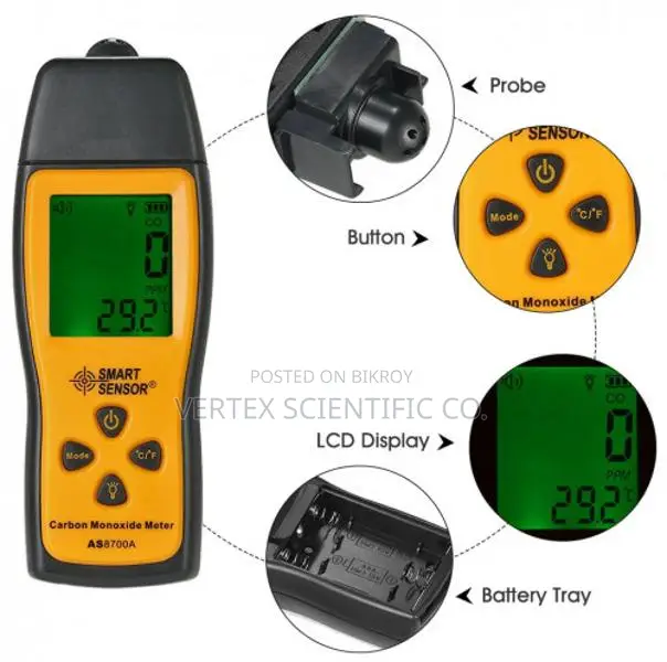 Smart Sensor AS8700A Carbon Monoxide Meter