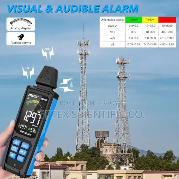 Mestek EMF02R EMF 30MHz-8GHz Electromagnetic Radiation Meter