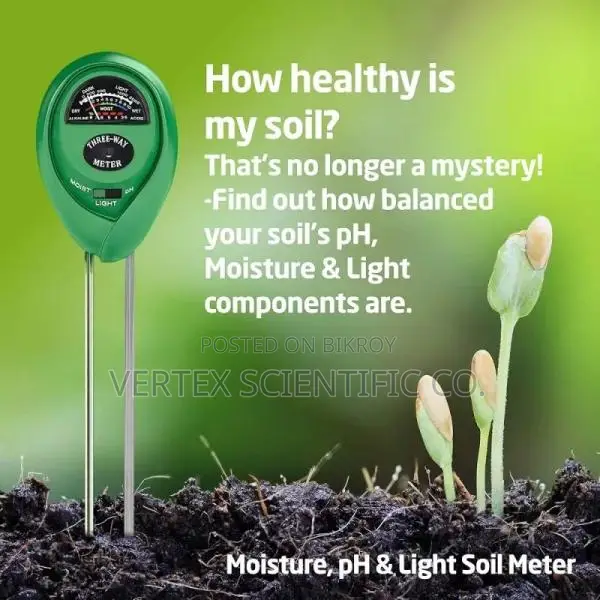 Three-Way 3-in-1 pH Tester / Moisture / Light Meter