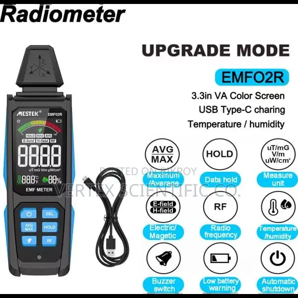 Mestek EMF02R EMF 30MHz-8GHz Electromagnetic Radiation Meter