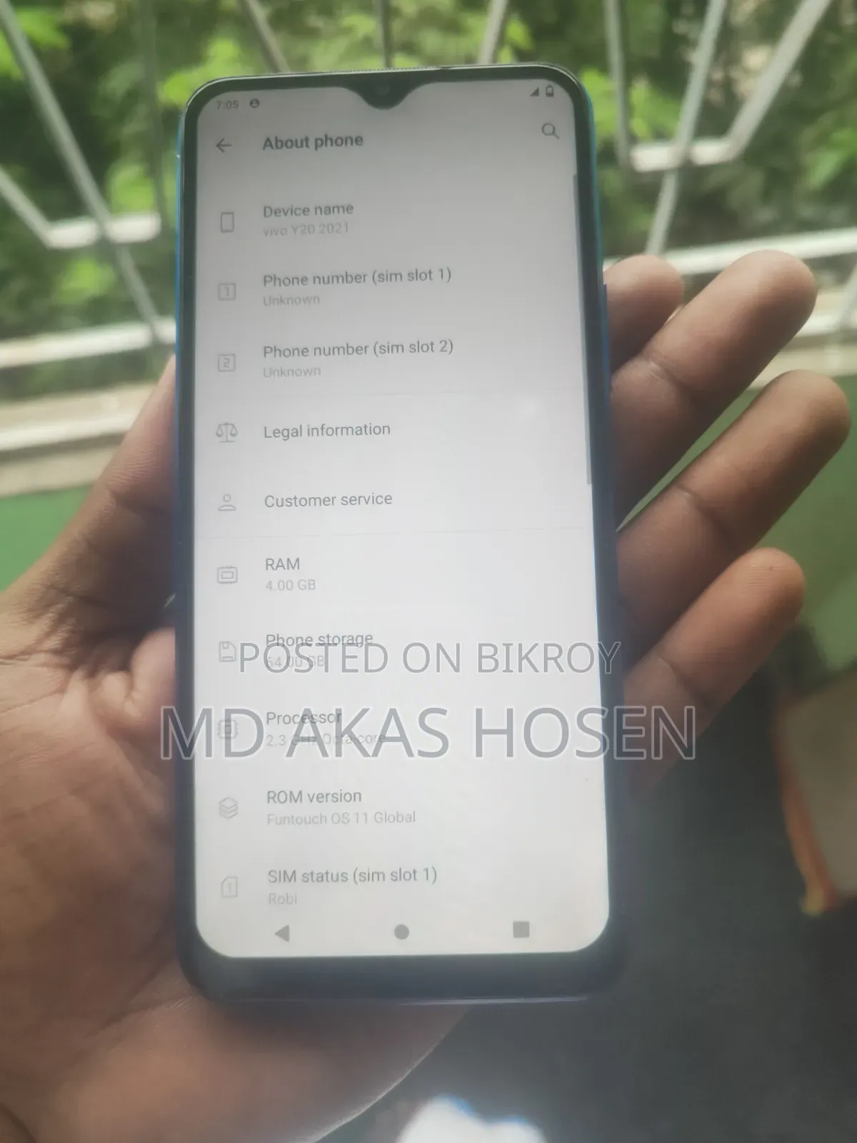 Vivo Y20 64 GB Blue