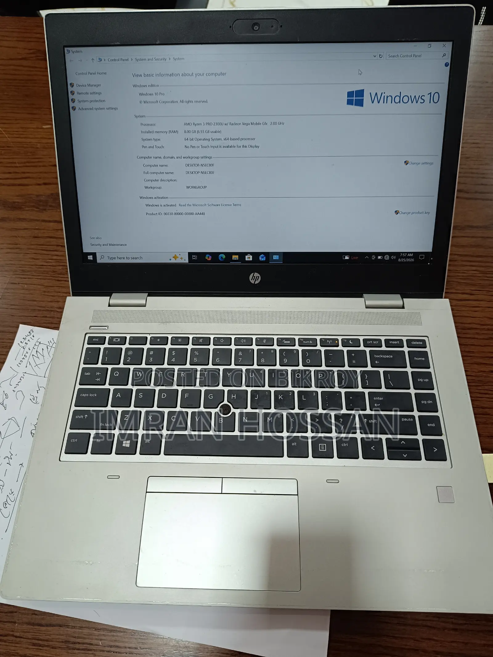 Laptop HP 14S 8GB AMD Ryzen 3 SSD 256GB