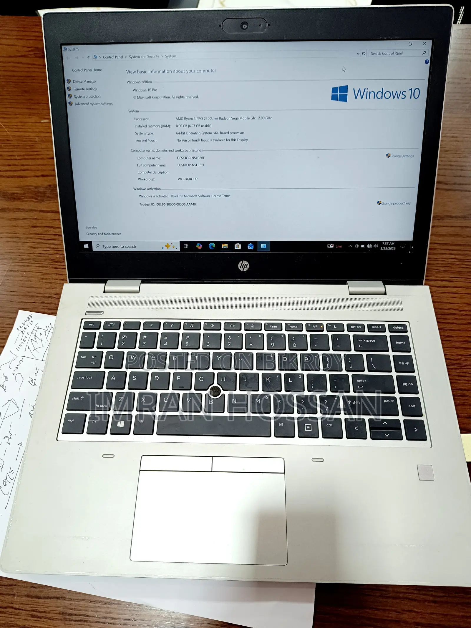 Laptop HP 14S 8GB AMD Ryzen 3 SSD 256GB