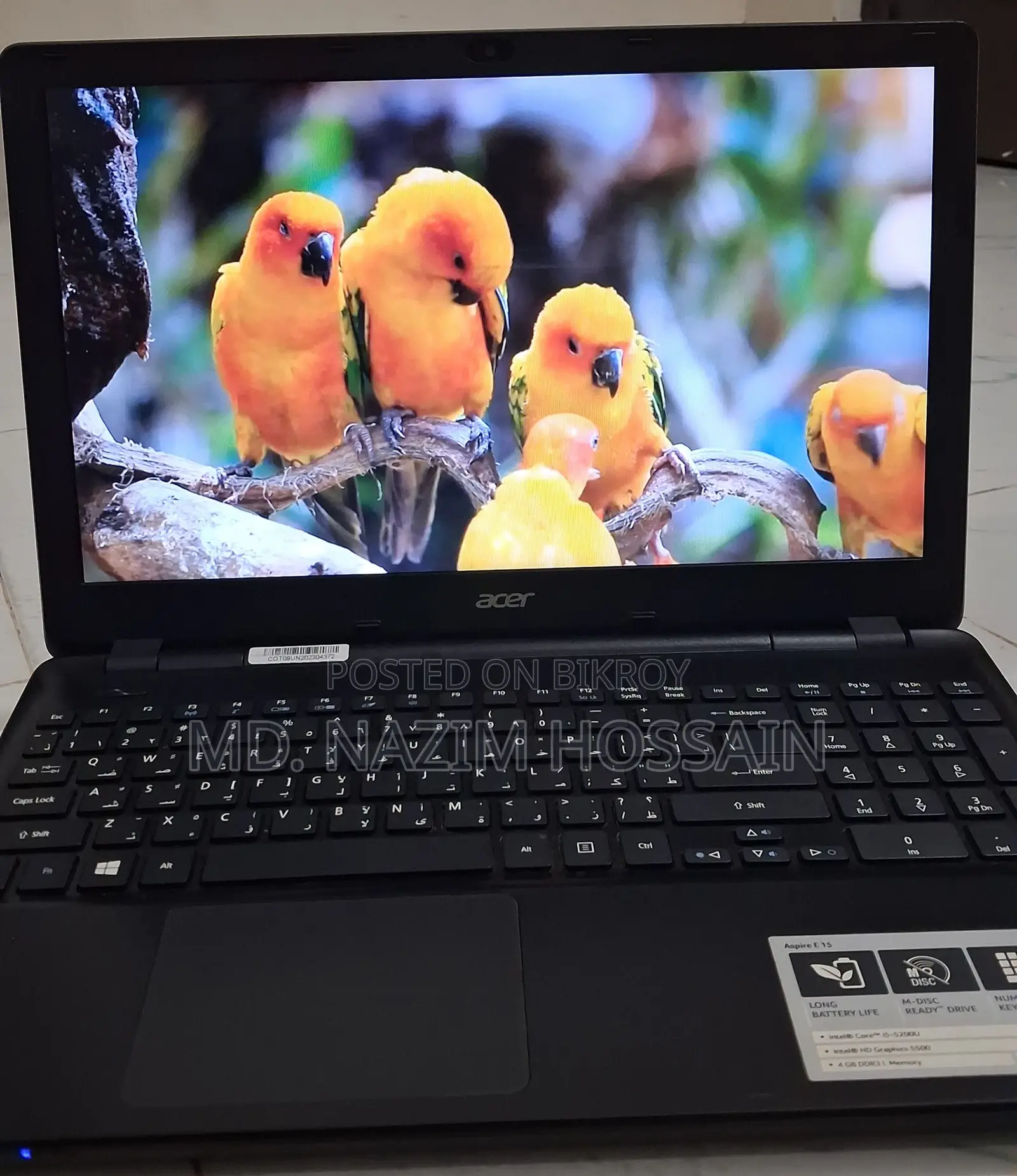 Laptop Acer Aspire 5 4GB Intel Core i5 HDD 500GB