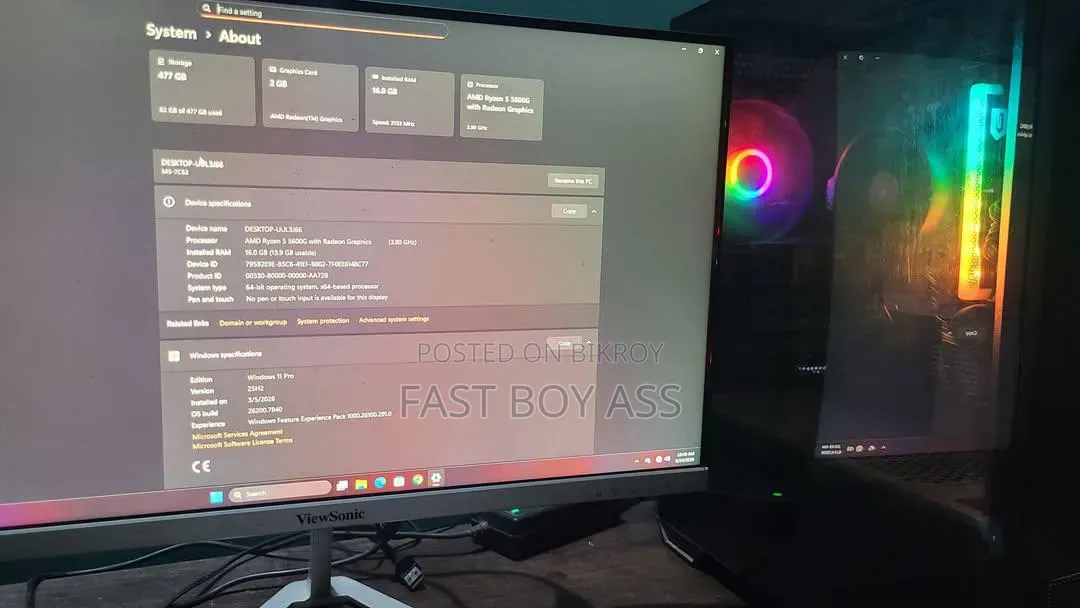 Desktop Computer 16GB AMD Ryzen 5 SSD 256GB