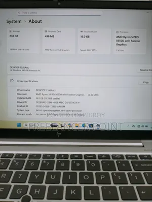 Laptop HP EliteBook 845 G8 16GB AMD Ryzen 5 SSD 256GB