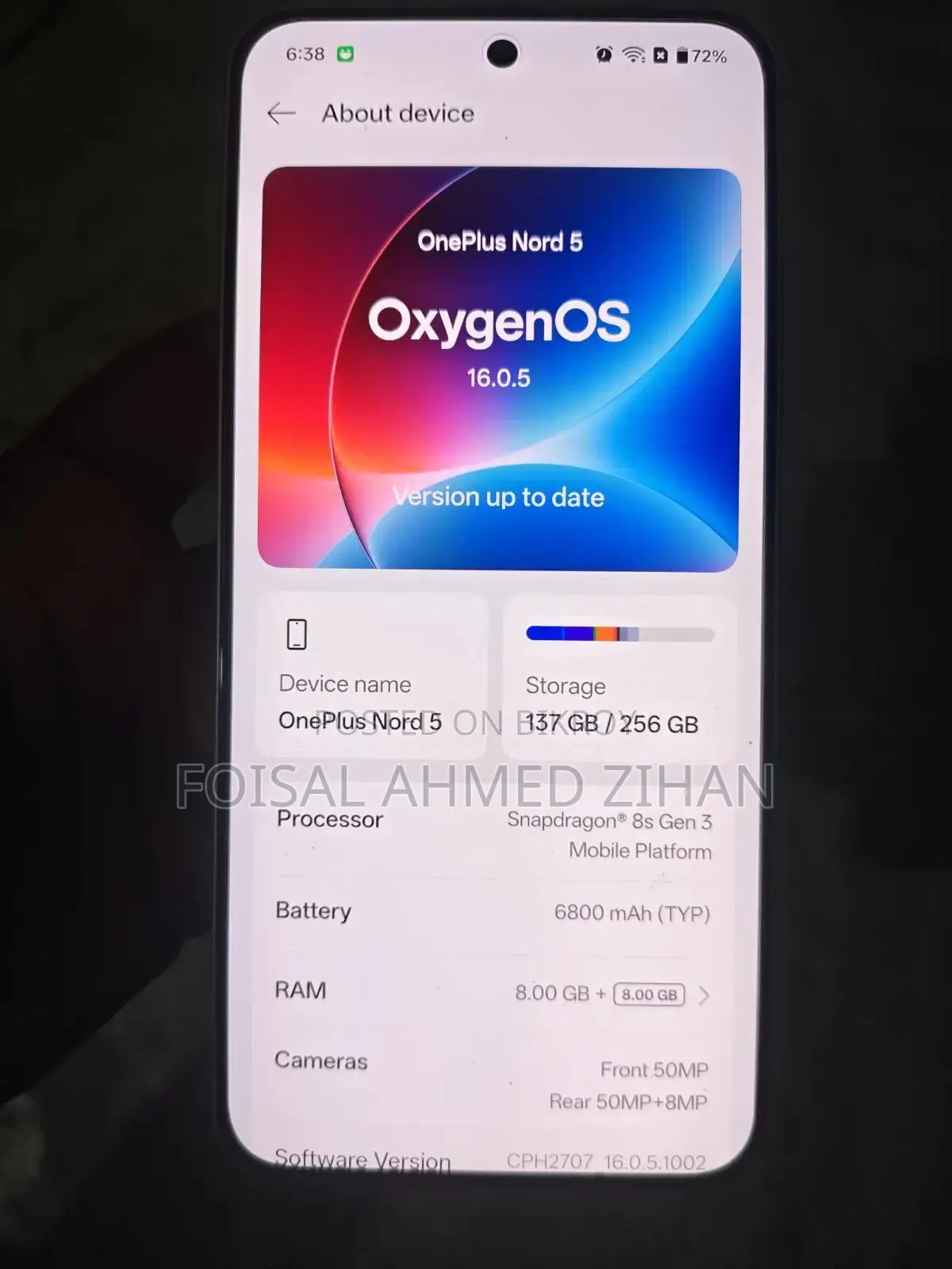 New OnePlus Nord 5 256 GB White