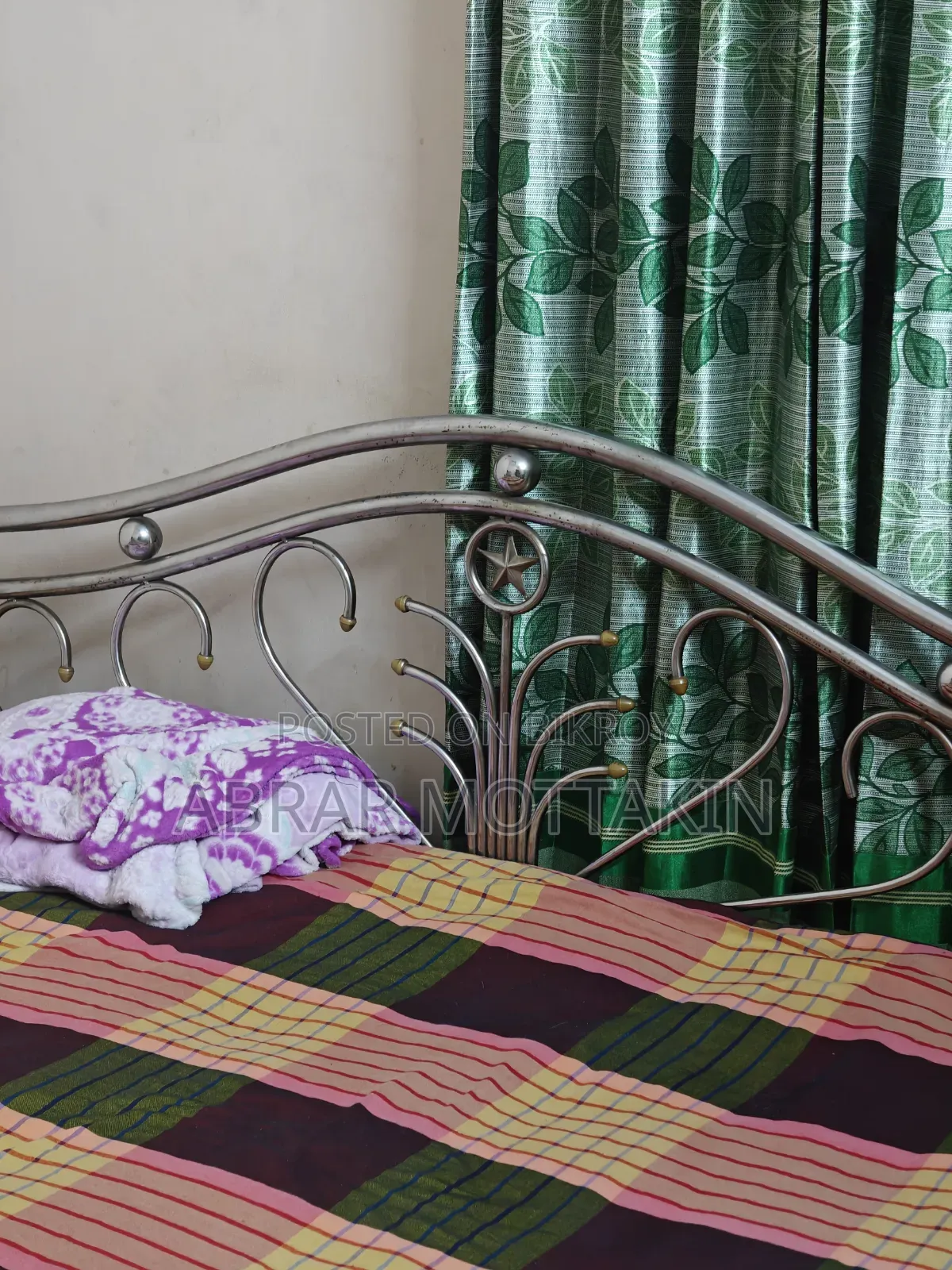 6' * 7' Steel Bed - ৬' * ৭' স্টিলের খাট