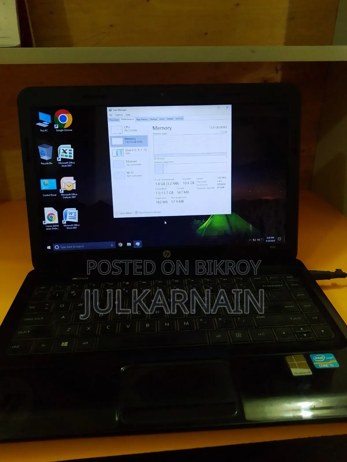 Laptop HP Pavilion G7 8GB Intel Core i3 HDD 512GB