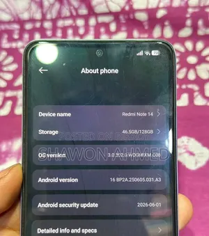 Xiaomi Redmi Note 14 4G 128 GB White
