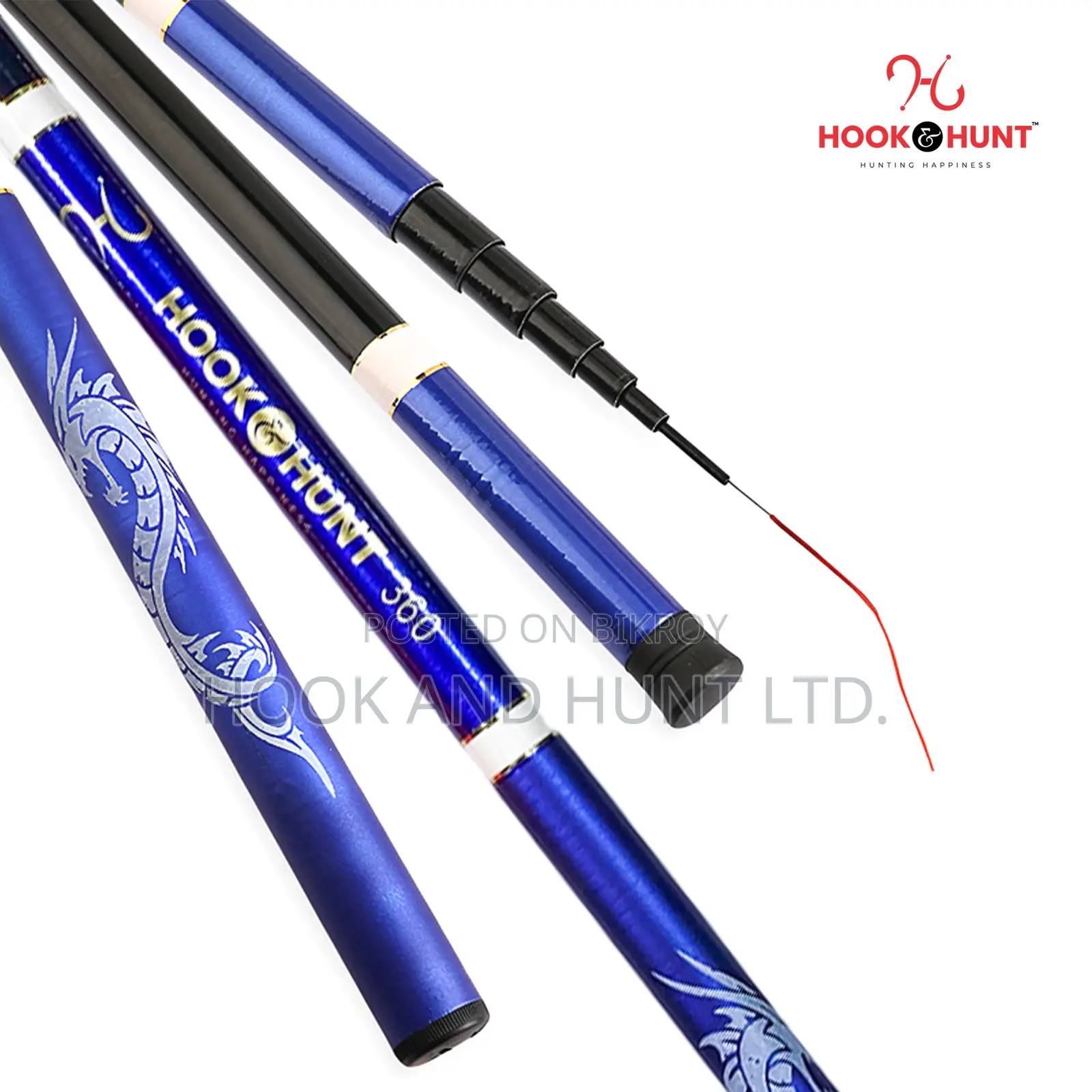 210 Cm Fiberglass Stream Fishing Rod Hard Action