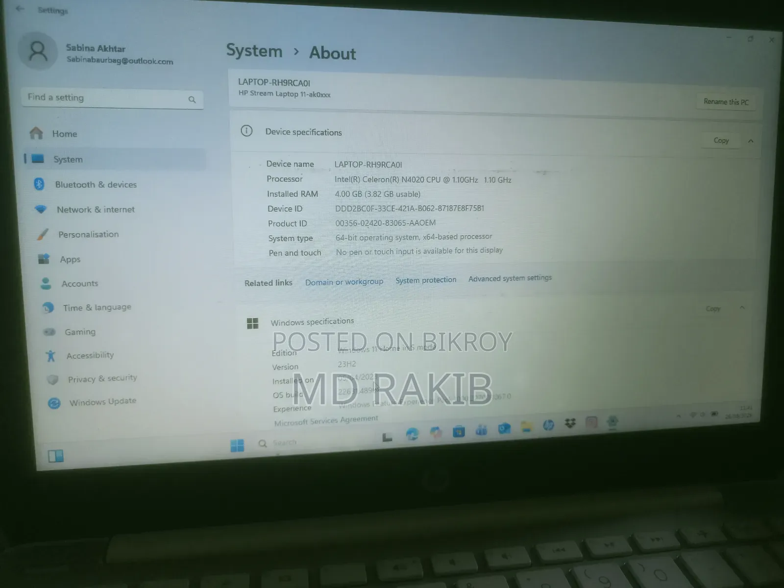 Laptop HP Stream 11 4GB AMD A8 eMMC 512GB