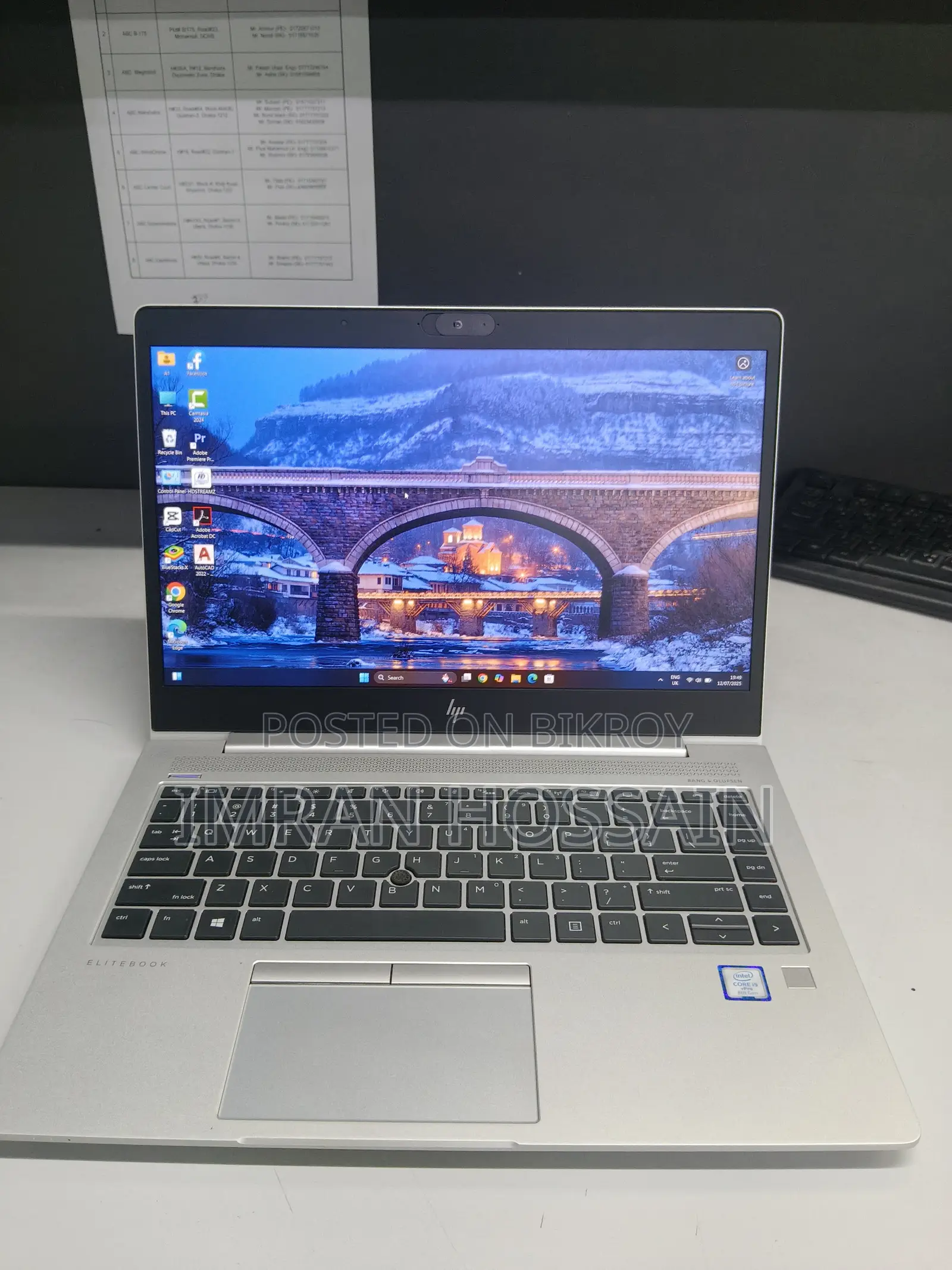 Laptop HP EliteBook 840 G6 16GB Intel Core i5 SSD 500GB