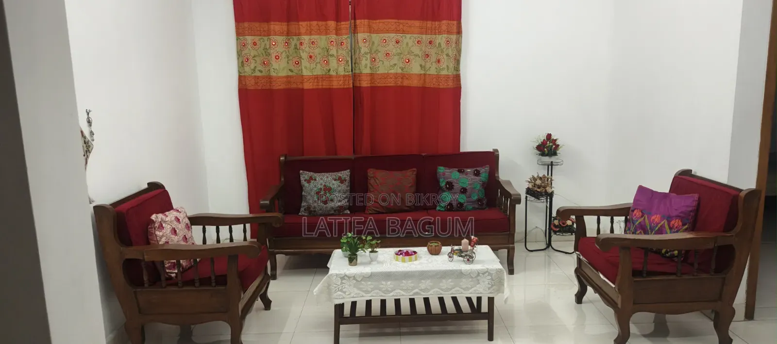 অরজিনাল সেগুন কাঠের ৩-১-১ সোফা সেট।