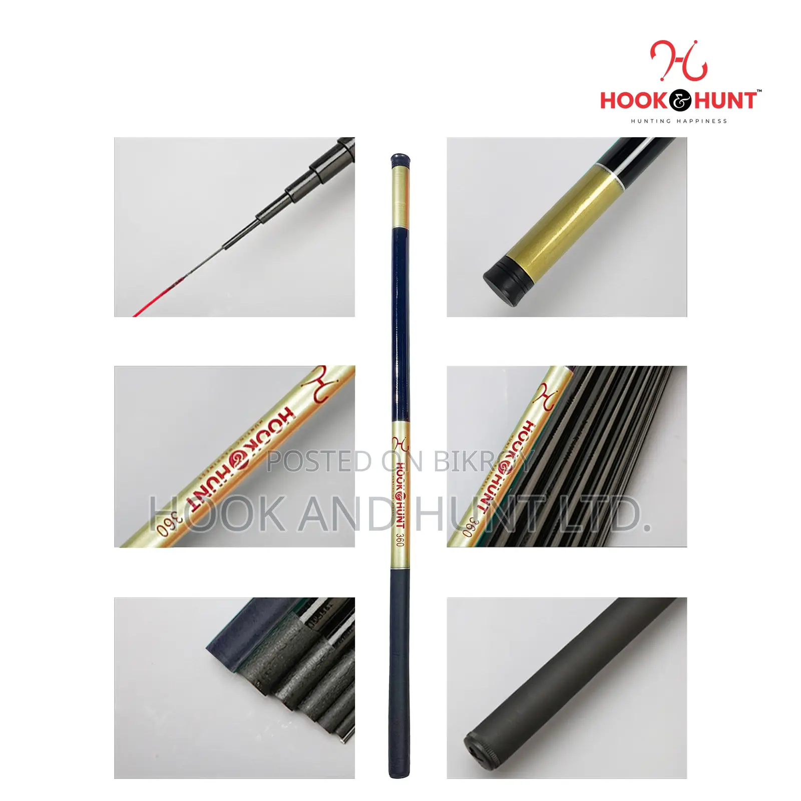 300 Cm Fiberglass Stream Fishing Rod Hard Action