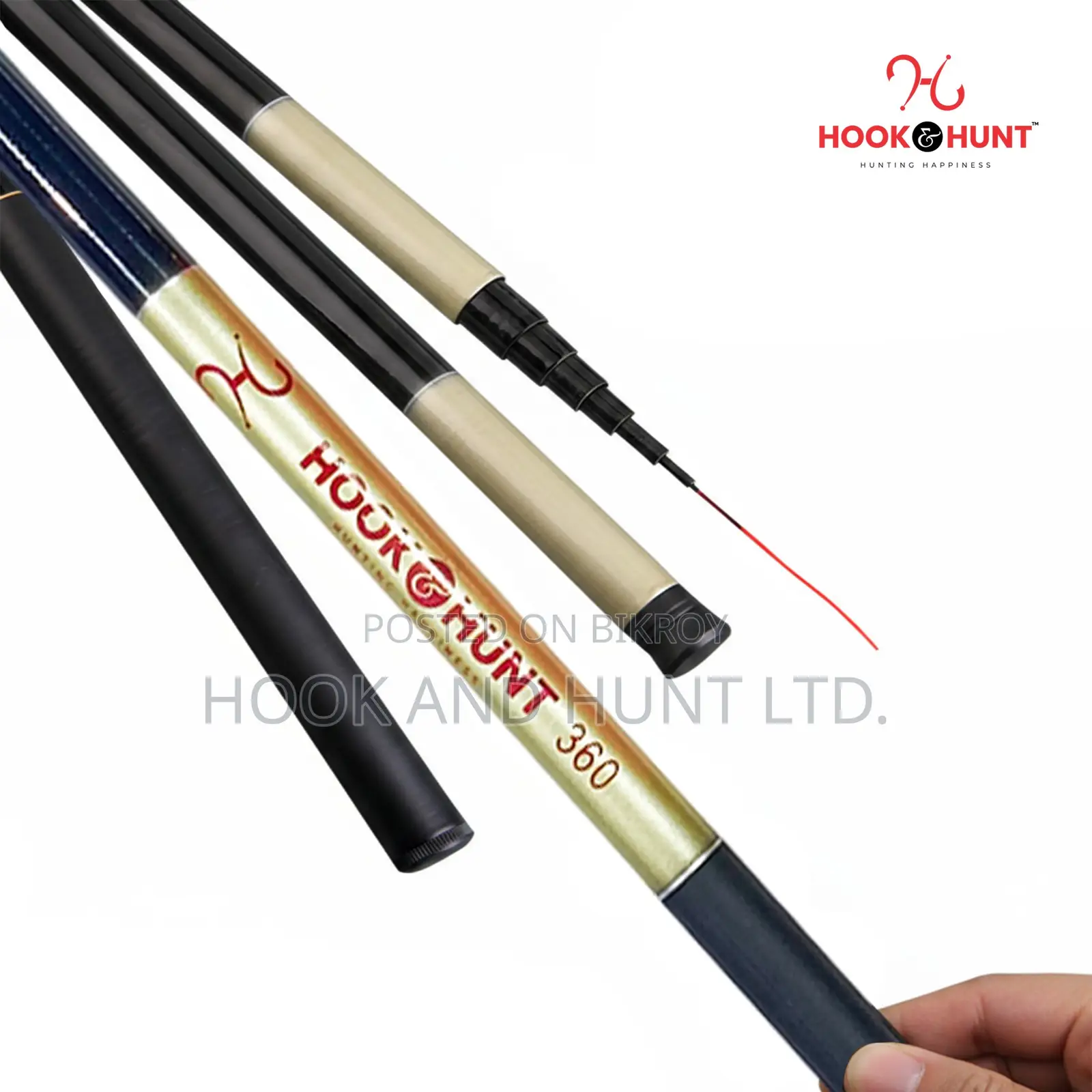 300 Cm Fiberglass Stream Fishing Rod Hard Action