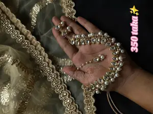 Elegant Kundan Pearl Gold-Plated Necklace Set – ৩৫০ টাকা ✨