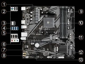 Desktop Computer Gigabyte 8GB AMD Ryzen 5 SSD 256GB