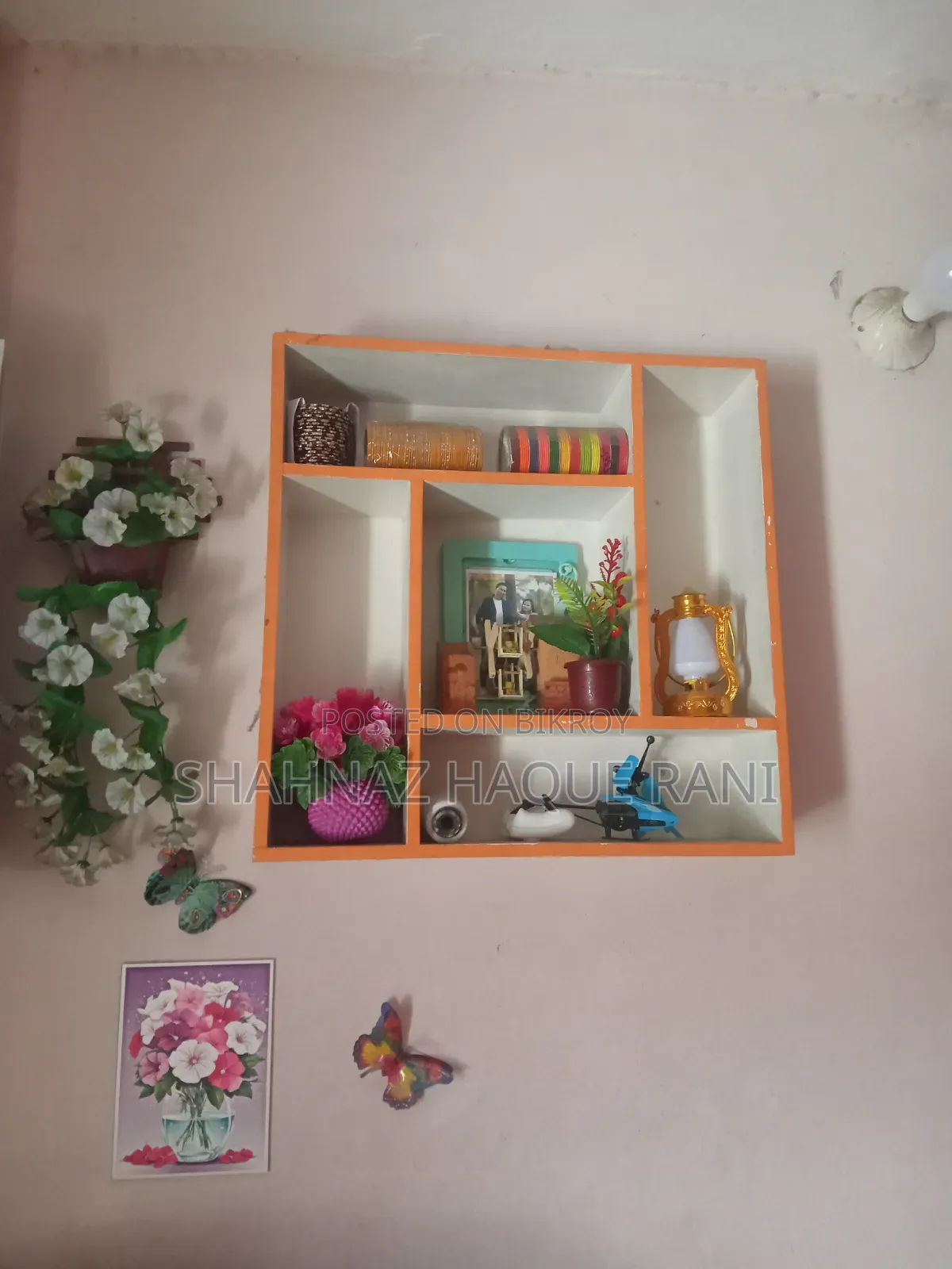 Swastika Shape Wall Shelf ( Urgent Sell)