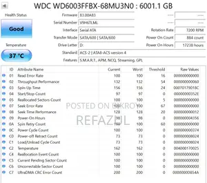 WD Red Pro 6TB HDD 100% Health 0 Bad Sector