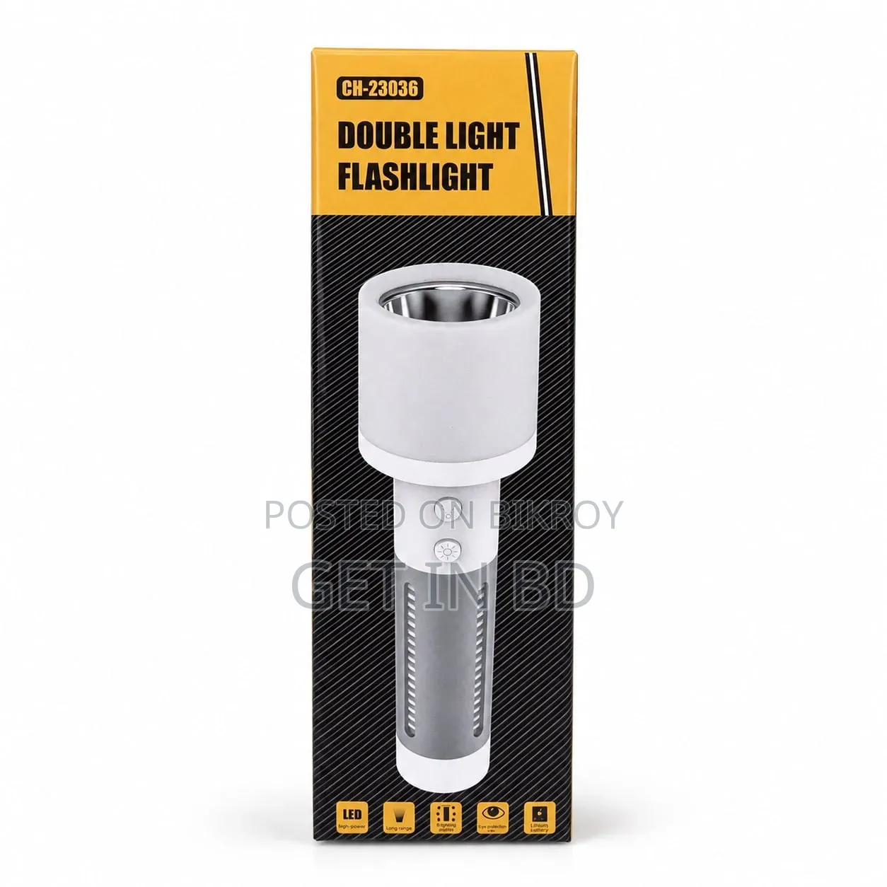 2-in-1 Rechargeable Double Light Torch & Reading Lamp
