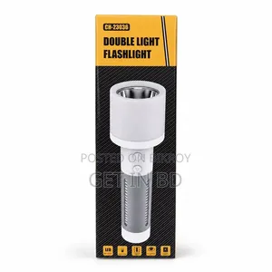 2-in-1 Rechargeable Double Light Torch & Reading Lamp