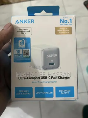 Anker Nano Charger (20W) Ultra-Compact USB-C Fast Charger (Free Back Cover)