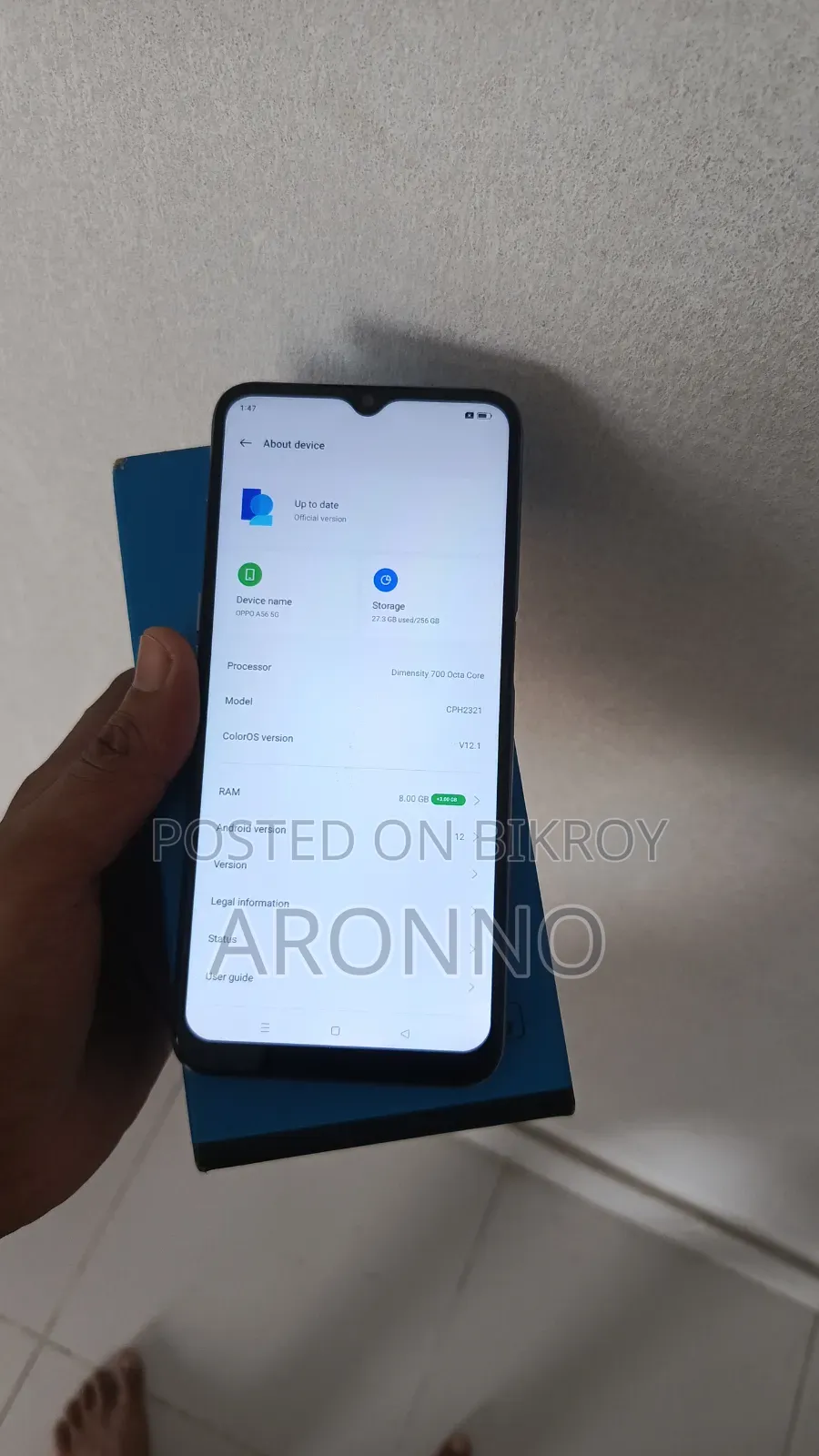 New Oppo A56 5G 256 GB Purple