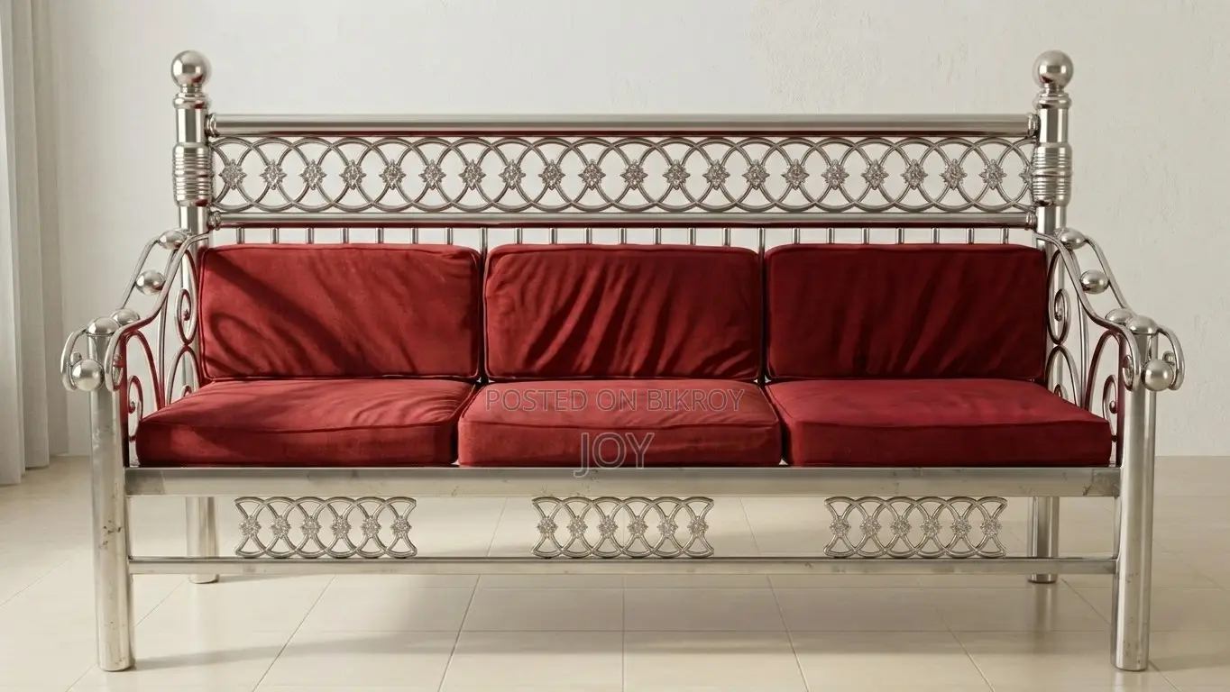 সিঙ্গেল ৩-সিটের Stainless Steel (SS) সোফা বিক্রি হবে