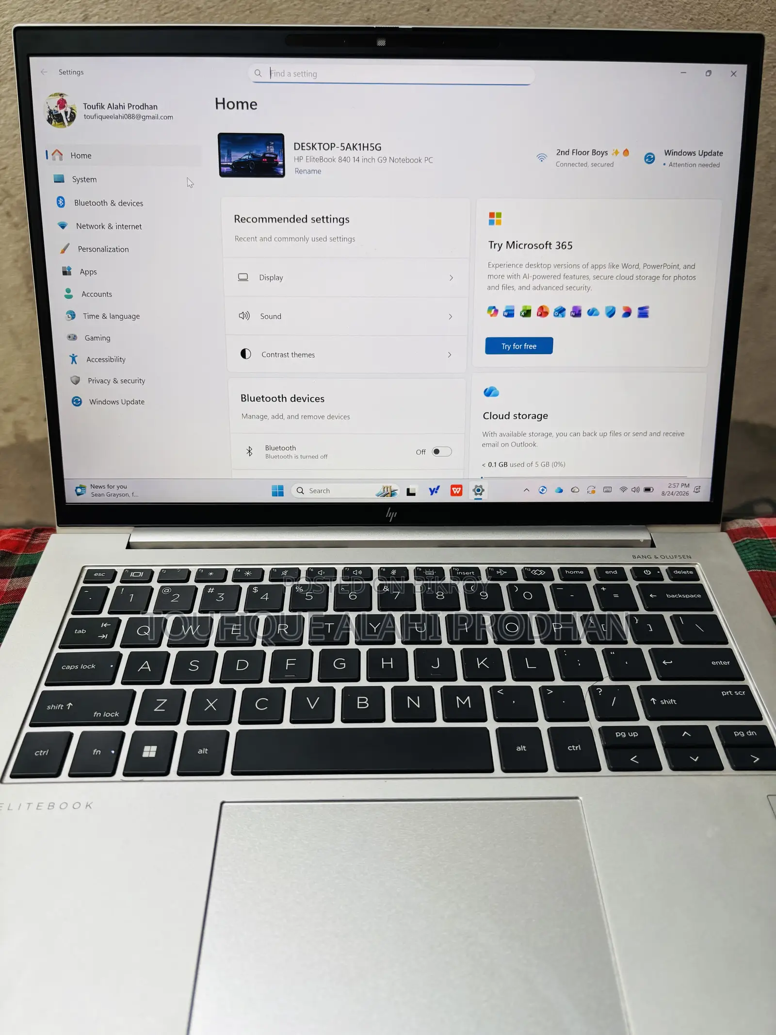 Laptop HP EliteBook 840 G9 16GB Intel Core i5 SSD 512GB