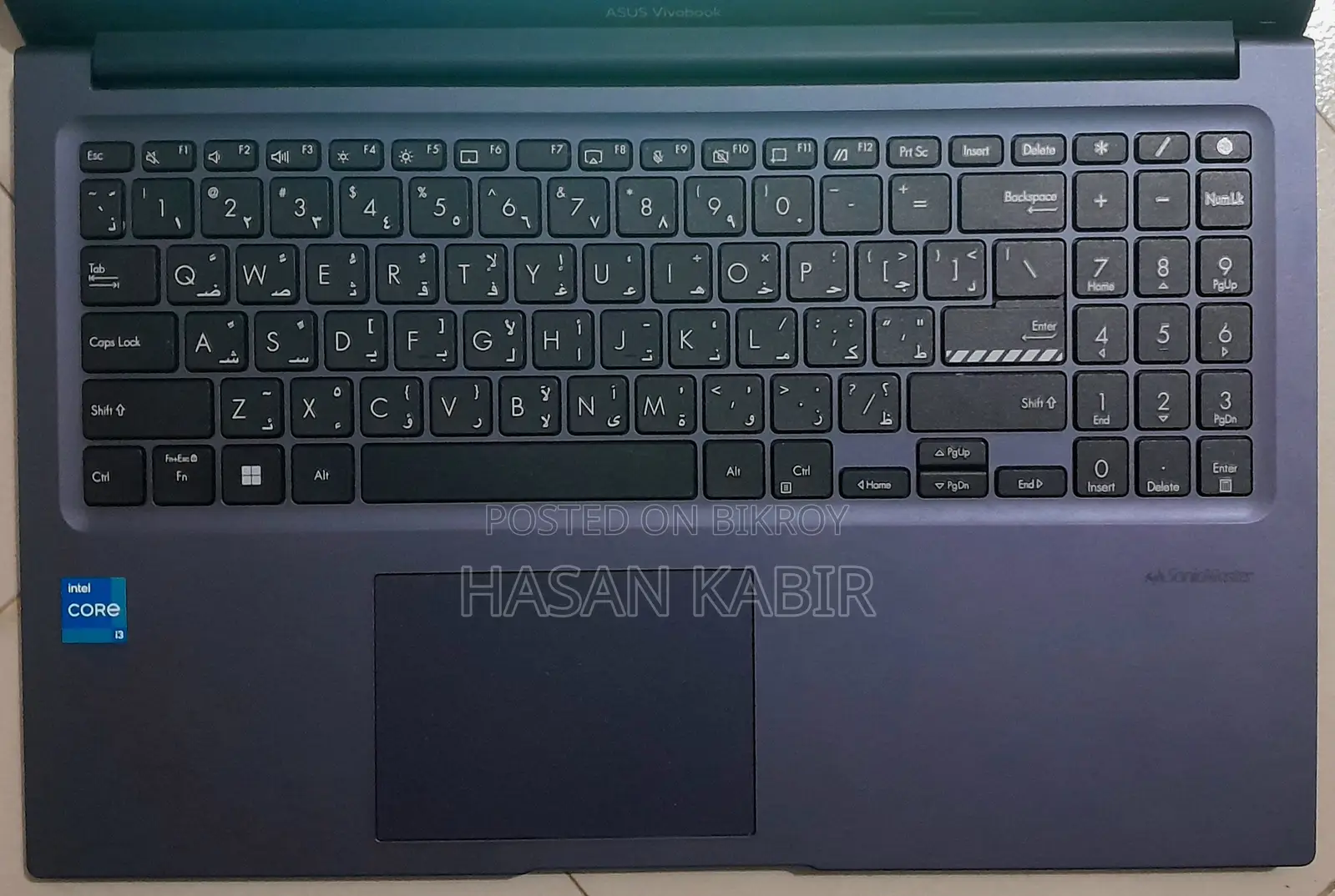 Laptop Asus Vivobook 15 8GB Intel Core i3 SSD 256GB