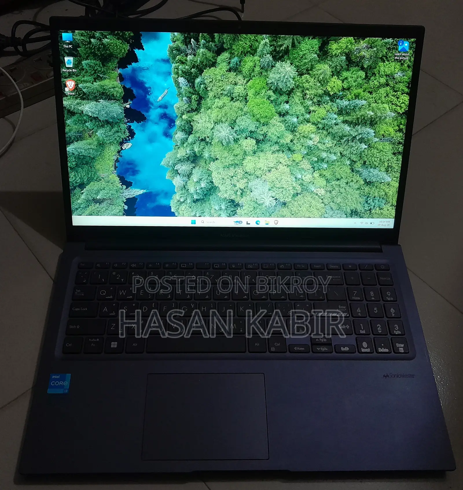 Laptop Asus Vivobook 15 8GB Intel Core i3 SSD 256GB