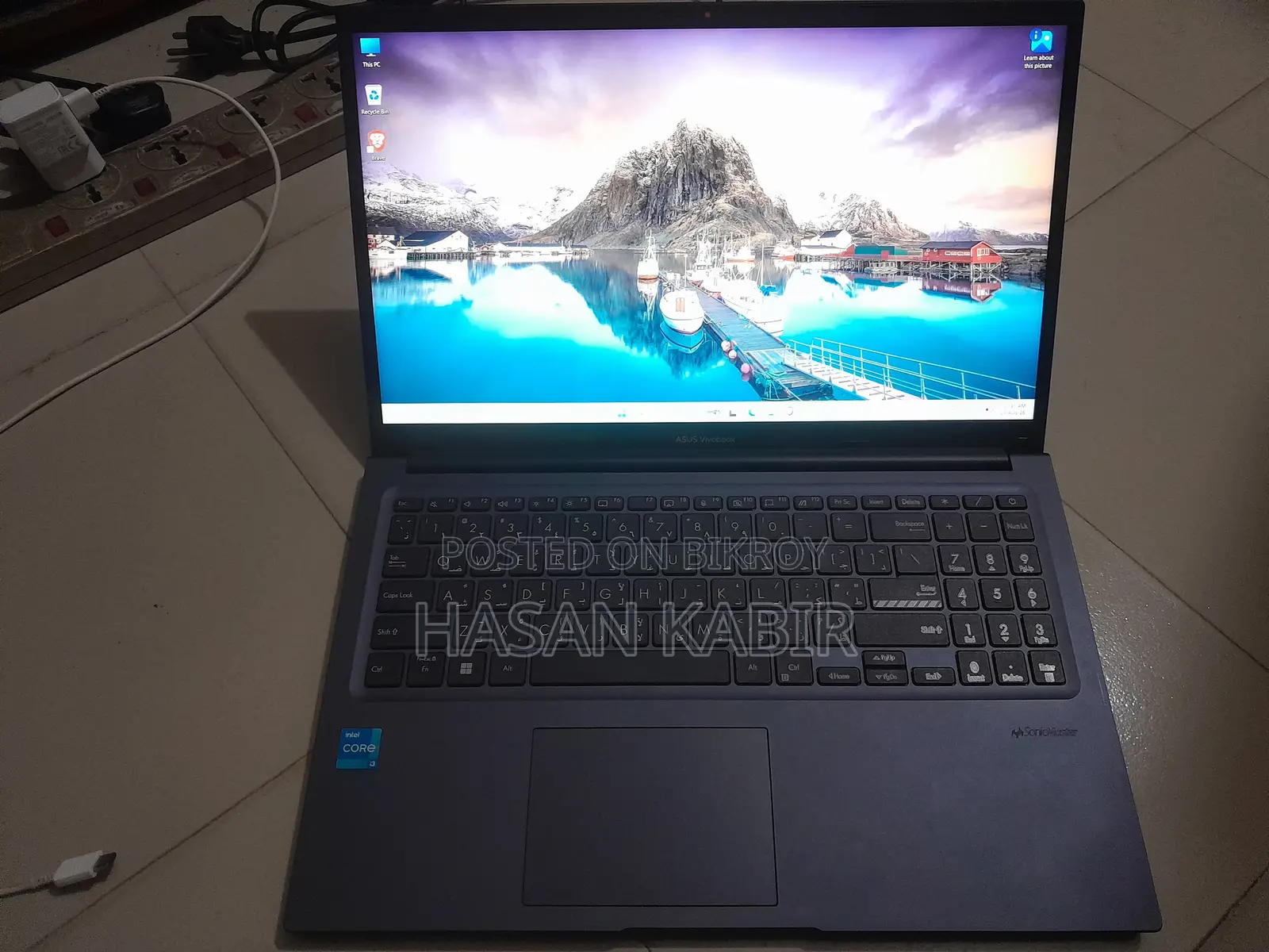 Laptop Asus Vivobook 15 8GB Intel Core i3 SSD 256GB