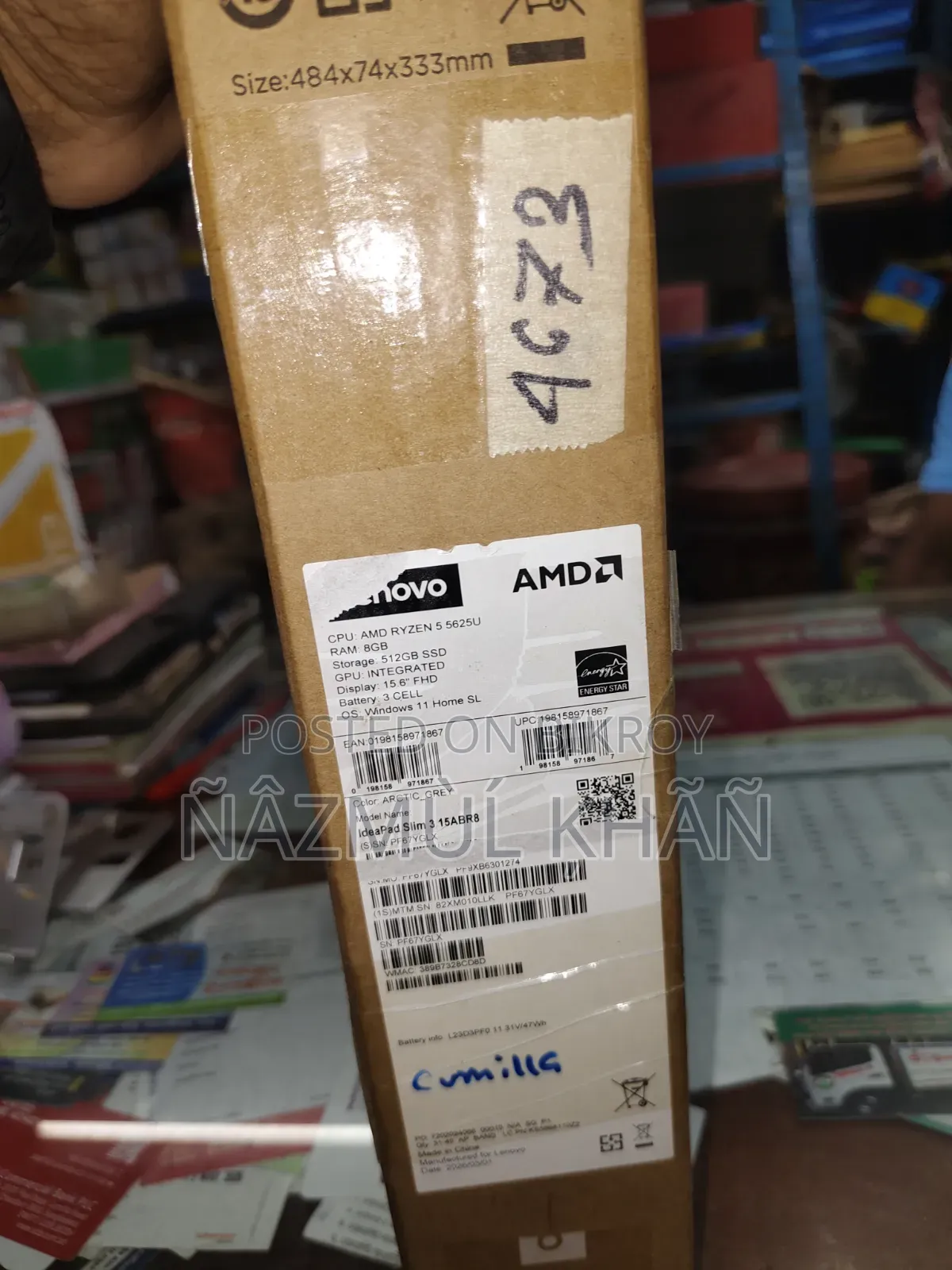 New Laptop Lenovo Ideapad 3 8GB AMD Ryzen 5 SSD 512GB