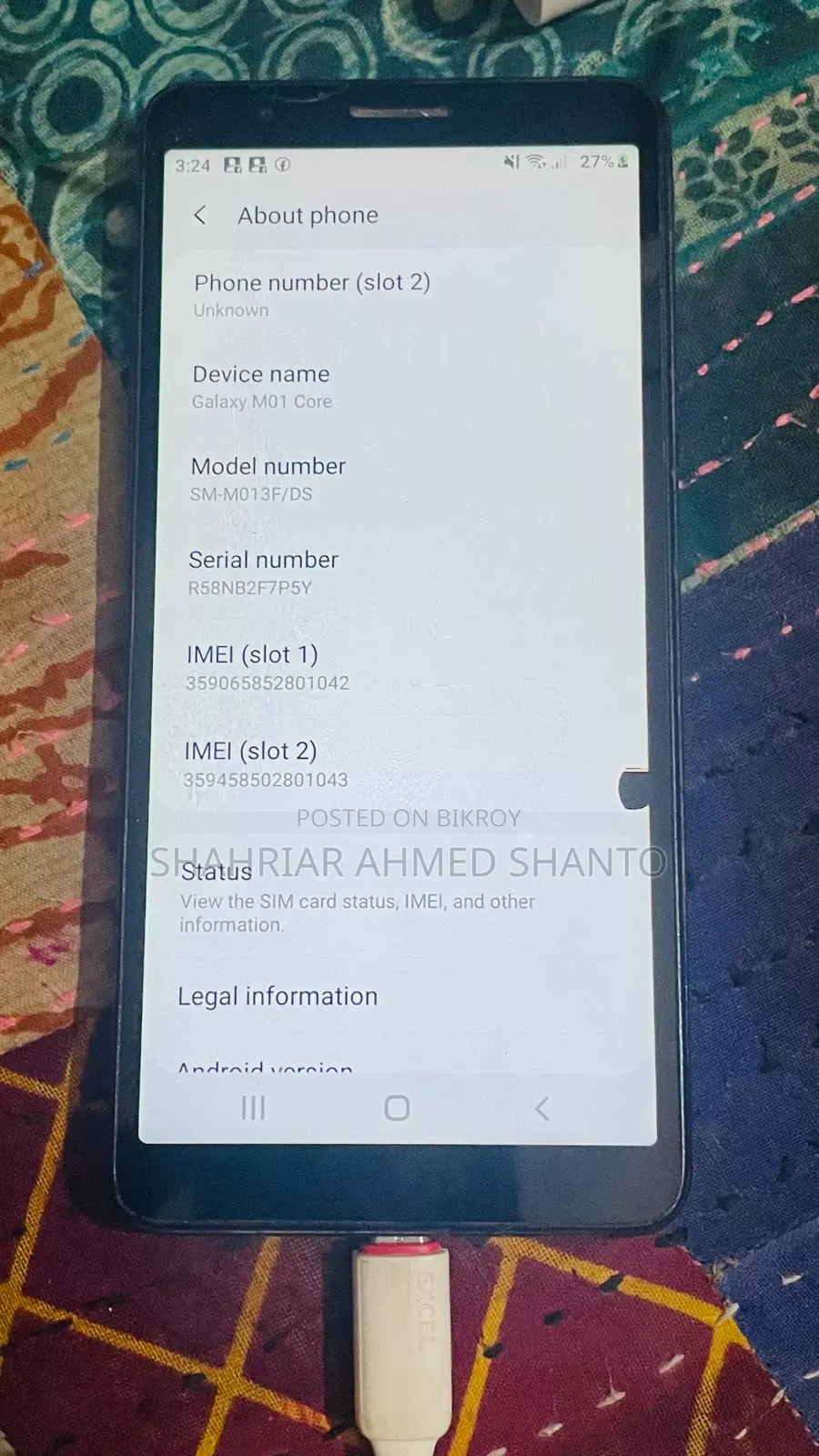 Samsung Galaxy M01 Core 16 GB Black
